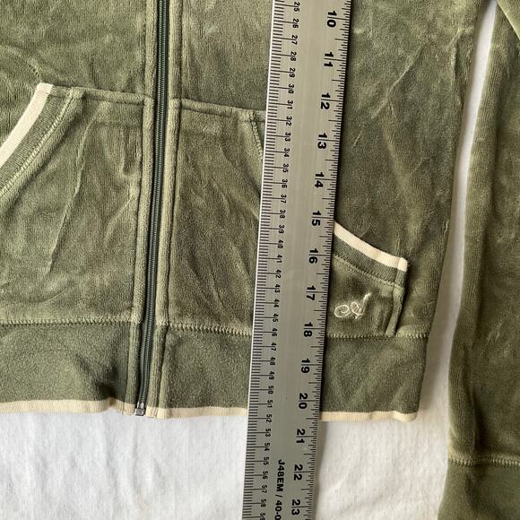 American Eagle Outfitters Women Long Sleeve Full Zip Velvet Jacket size M, Green - Picture 4 of 8